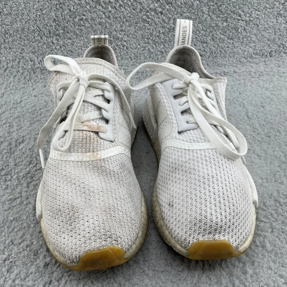 Adidas NMD R1 Running Shoe Mens 8.5 White Jogging Sportswear Athleisure Training